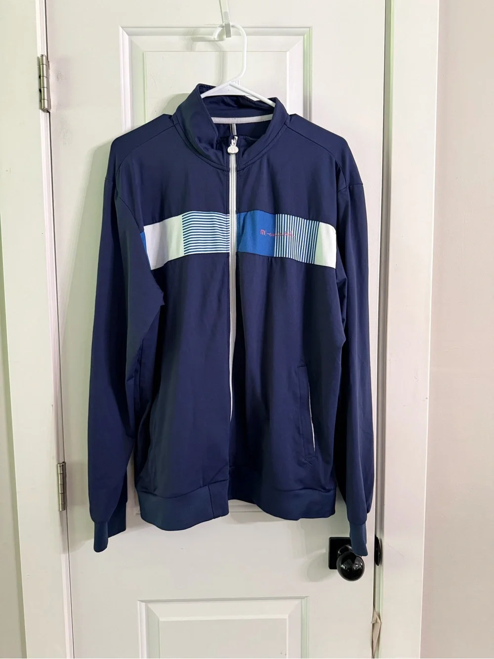 TravisMathew Navy Full Zip Golf Jacket Large Performance Stretch